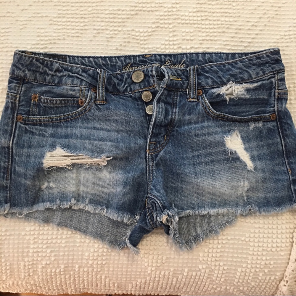American Eagle super short jean shorts